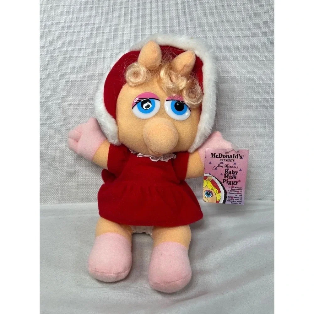 Vintage 1988 McDonald's Muppet Babies Plush Baby Fozzie Bear & Baby Miss Piggy